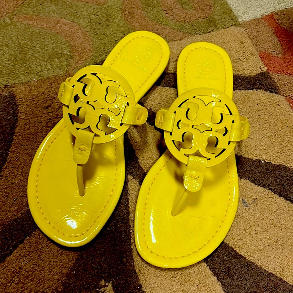 Tory Burch patent leather Miller sandals. Size 7.5. Never worn